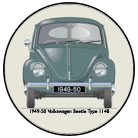 VW Beetle Type 114B 1949-50 Coaster 6